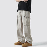 Wiaofellas Overalls men's autumn loose fashion brand ins large pocket casual camo pants Korean fashion straight tube floor trousers