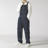 Wiaofellas New Baggy Jeans Men Suspender Cargo Pants Fashion Loose Denim Trousers Jumpsuit Bib Pants Japanese Unisex Pocket Overalls S-5XL