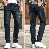 Wiaofellas 6 Colors Spring Summer Men's Thin Straight-leg Loose Jeans Classic Style Advanced Stretch Baggy Pants Male Plus Size 40 42 44