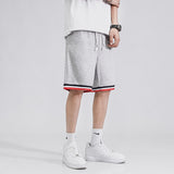 Men Patchwork Harajuku Causal Shorts 2022 Summer Mens Streetwear Basketball Shorts Male Cotton Loose Running Shorts 4XL