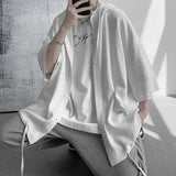 Wiaofellas Japan Hooded Shirts Ice Silk Short-sleeved Top Men Women Summer Lovers Trend Blouse Hip Hop Harajuku Oversize Jacket