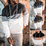 Wiaofellas New Autumn Hooded Plush Long-Sleeved Leisure Sports Hoodie Match Color