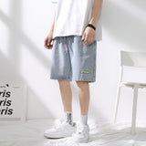 Wiaofellas New Summer Men's Print Wide Leg Denim Shorts Fashion Casual Baggy Straight Short Jeans Male Hongkong Style Trend Versatile Pants