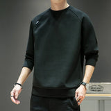 Wiaofellas Spring New Khaki, Black, Gray, Loose Men's Long Sleeve Hoodie