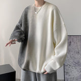Wiaofellas Fashion Printed O-Neck Tie Dye Sweater Men's Clothing Autumn New Loose Casual Pullovers Long Sleeve All-match Korean Tops