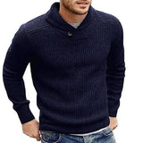 Wiaofellas Autumn Winter Sweater Europe and The United States Plus-size Men's Solid Color Pullover Sweater Mens Clothes  Sweater