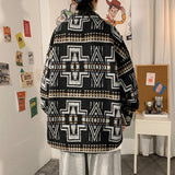 Wiaofellas Mens Fashion Ethnic Woolen Shirt Jacket Spring Autumn Plus Size Loose Casual Button Long Sleeve Shirt Youth Harajuku Shirt