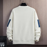 Wiaofellas White, Black, Green, Crewneck Hoodie Men's Spring New Loose Hoodless Long Sleeves