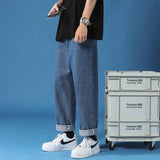 Wiaofellas Men's High-quality Vintage Thin Straight-leg Loose Jeans New Classic Style Baggy Pants Male Harajuku Baggy Fit Jeans