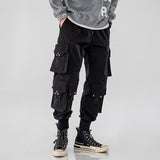 Wiaofellas Martin Boots High Street Tide Brand Functional Wind Overalls Men's Bundle Feet Loose Ruffian Handsome Paratrooper Pants Spring
