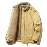 Wiaofellas Winter Cashmere Jackets Men Thicken Warm Lapel Cotton-padded Clothes Male Outdoors Camping Loose Coats Mens Chaqueta Hombre 4XL