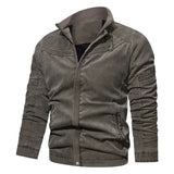 Wiaofellas Mens Bomber Jacket Long Sleeves Zipper Coat Outdoor male Outfit Stand Collar Casual Blouse Tactical Jacket Windbreakers Big size