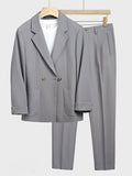 Wiaofellas Japanese Drop Casual Suits Male Loose Handsome Ruffian Blazer Sets Slightly Mature Youth Spring Autumn Small Suit Coats Party
