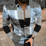 Wiaofellas Europe America Men Fashion Casual Clothing Long sleeved Shirt Hawaiian Cardigan Gentleman Design Everyday Formal Wear Button Top