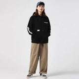 Wiaofellas Men's Solid Color Retro Straight Pants Loose Fashion Trend Wide Leg Pants Simple High Waist High-quality Trousers M-2XL