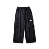 Wiaofellas Spring And Autumn Fashion Hong Kong Style Workwear Jeans Men's Korean Loose Trend Straight Wild Nine Wide Leg Cargo Pants