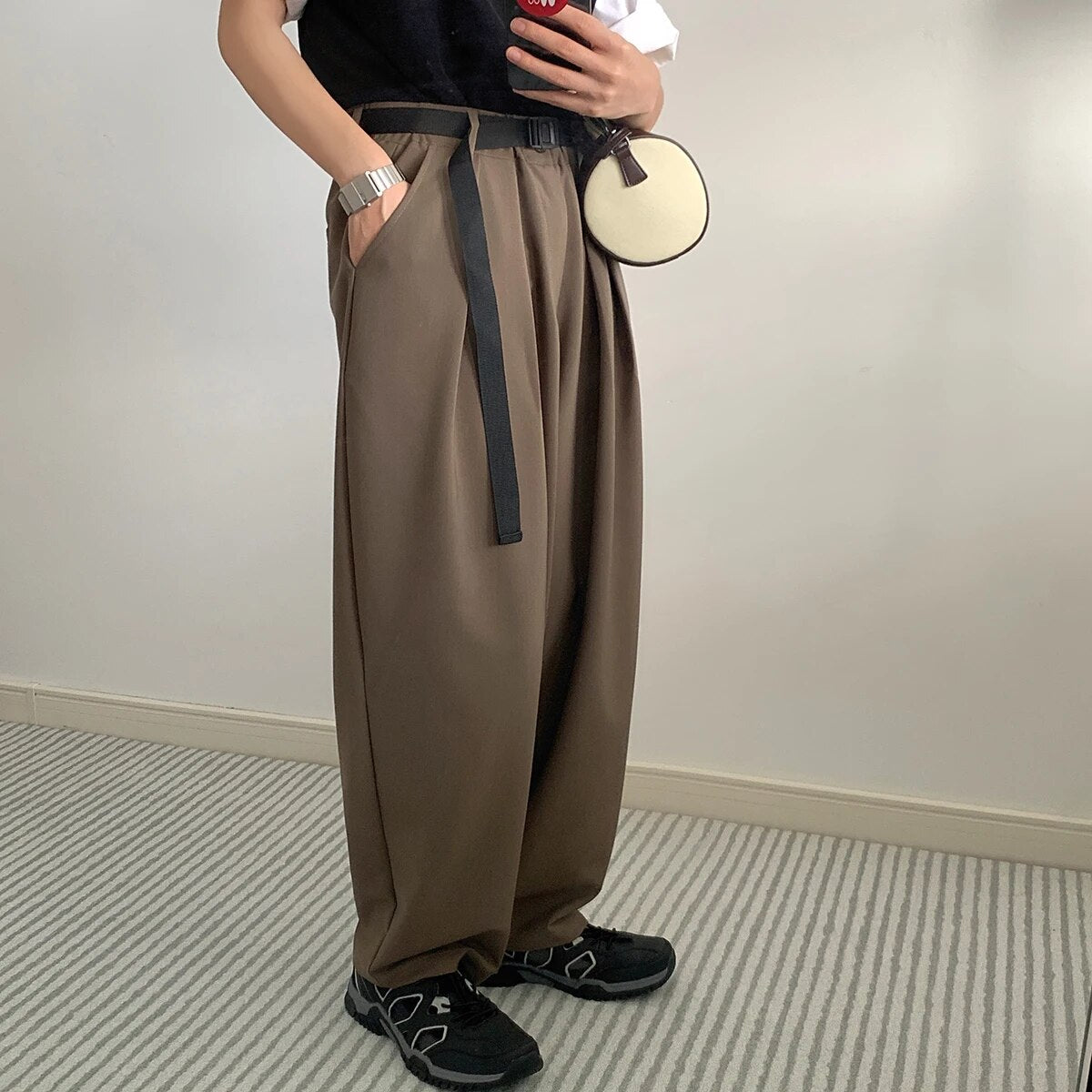 Wiaofellas Spring/Summer Vintage Thin Loose Pants Men's Clothing