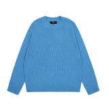 Wiaofellas Unisex Autumn Winter Fashion Casual Solid Color Round Neck Mohair Knit Sweater Oversized Pullovers Knitwears Men Clothes