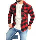 Wiaofellas Versatile Plaid Print Vintage Sweatshirts Spring Autumn Long Sleeve Zip Hoodies Clothing Men Drawstring Hooded Shirts Outwear