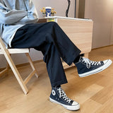 Wiaofellas Waist Autumn Men's Casual Pants Cropped Pants Men Clothing Daily Youth Popularity Ttrousers