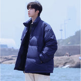 Wiaofellas Winter Men Down Jacket Stand Collar Thicken Warm Puffer Jacket New White Duck Down Student Windproof Parkas Korean Outerwear