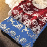Wiaofellas Men's Sweater Ugly Christmas Sweater Pullover Sweater Jumper Ribbed Knit Cropped Knitted Christmas Pattern Crew Neck Keep Warm Modern Contemporary Christmas Work Clothing Apparel Fall & Winter Blue