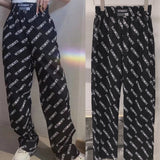 Full Logo Vetements Pants Men Women High Quality Streetwear Vetements Straight Pants Fabric VTM Trousers