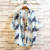 Print Brand Summer Men's Beach Shirt Fashion Short Sleeve Floral Loose Casual Plus OverSIZE M-4XL 5XL Hawaiian
