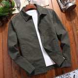 DIMUSI Autumn Men's Bomber Jacket Mens Outwear Cotton Coats Fashion Slim Fit Turndown Collar Business Jackets Mens Clothing