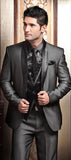 Wiaofellas Wedding Tuxedos suits for Men Modern Best man Suit Grey formal Suit Groom Tuxedo Mens Suit Jacket+Pants+Tie+Vest