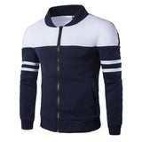 Wiaofellas Autumn Winter Fashion Casual Hot Zipper Men's Sportswear Patchwork Jacket  Long Sleeve  Coat Q6171