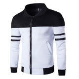 Wiaofellas Autumn Winter Fashion Casual Hot Zipper Men's Sportswear Patchwork Jacket  Long Sleeve  Coat Q6171