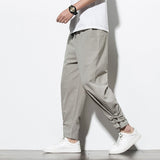 Wiaofellas Cotton Harem Pants Mens Jogger Pants Hip Hop Streetwear Korean Style Male Casual Summer Track Pants Trousers Men