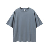 Wiaofellas Summer Vintage Cotton Short Sleeve T-shirt Relaxed fit Raglan Tops Hip Hop Tee Streetwear