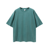 Wiaofellas Summer Vintage Cotton Short Sleeve T-shirt Relaxed fit Raglan Tops Hip Hop Tee Streetwear