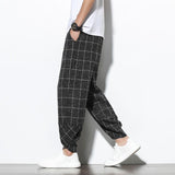 New Men‘s Summer Cotton Linen Harem Pants Jogger Casual Loose Male Wide-Leg Pants Korean Style Trousers Men Streetwear