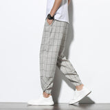 New Men‘s Summer Cotton Linen Harem Pants Jogger Casual Loose Male Wide-Leg Pants Korean Style Trousers Men Streetwear