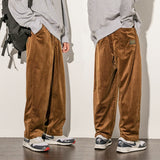 Corduroy Pants Men Spring Autumn pants casual loose staight trousers mens Elastic waist sport pant male trousers M-5XL