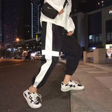 Pockets Cargo Pants Men Color Patchwork Casual Jogger Fashion Tactical Trousers Tide Harajuku Streetwear
