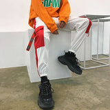 Pockets Cargo Pants Men Color Patchwork Casual Jogger Fashion Tactical Trousers Tide Harajuku Streetwear