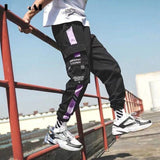 Pockets Cargo Pants Men Color Patchwork Casual Jogger Fashion Tactical Trousers Tide Harajuku Streetwear