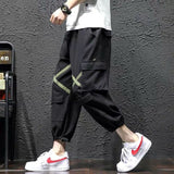 Pockets Cargo Pants Men Color Patchwork Casual Jogger Fashion Tactical Trousers Tide Harajuku Streetwear