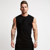 Wiaofellas Cotton Gym Clothing Mens Workout Sleeveless Shirt Bodybuilding Tank Top Fitness Sportswear Mens Vests Muscle Singlets Tanktop