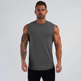 Wiaofellas Cotton Gym Clothing Mens Workout Sleeveless Shirt Bodybuilding Tank Top Fitness Sportswear Mens Vests Muscle Singlets Tanktop