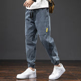 Wiaofellas New Summer Solid Cotton Casual Baggy Jeans Men Denim Joggers Streetwear Harem Jeans Trousers Big Size 6XL 7XL 8XL