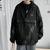 Wiaofellas Men Bomber Jacket Mulit Pocket Cargo Jackets Steetwear Spring Hip Hop Windbreaker Coats Korean Fashion Hooded Coat