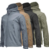 Wiaofellas Men Long Sleeve Camouflage Thick Zipper Windbreaker Windproof Hood Jacket Coat Men Clothing мужская куртка hommes veste