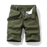 Wiaofellas Summer Cotton Men Cargo Shorts Casual Solid Color Khaki Men Short Pants Brand Clothing Jogger Military Cargo Shorts Men