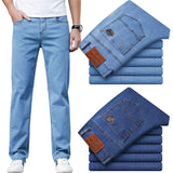 Wiaofellas Jeans New Sprin Summer Cotton Men's Stretch Jeans Classic Style Fashion Casual Business Casual New Style Loose Pants 28-40