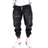 Wiaofellas New Streetwear Hip Hop Cargo Pants Men's jeans Cargo Pants Elastic Harun pants Joggers Pants In Autumn and Spring Men Cloth